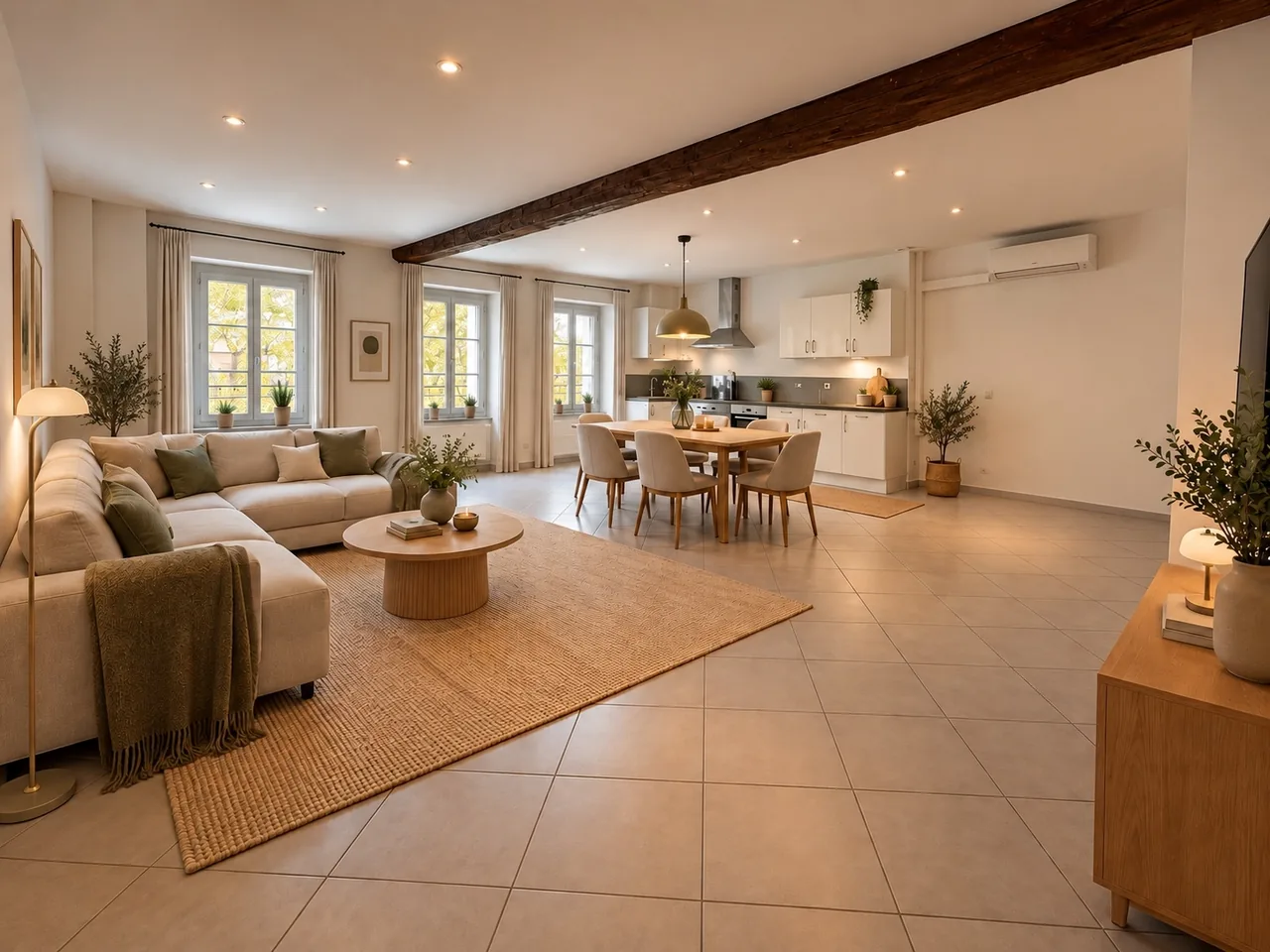 Appartement T3 de 80 m² au dernier étage, proche centre-ville